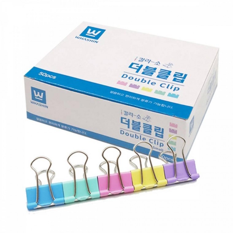 화신 더블클립 크립 집게 소 (50개입) - 상품 이미지