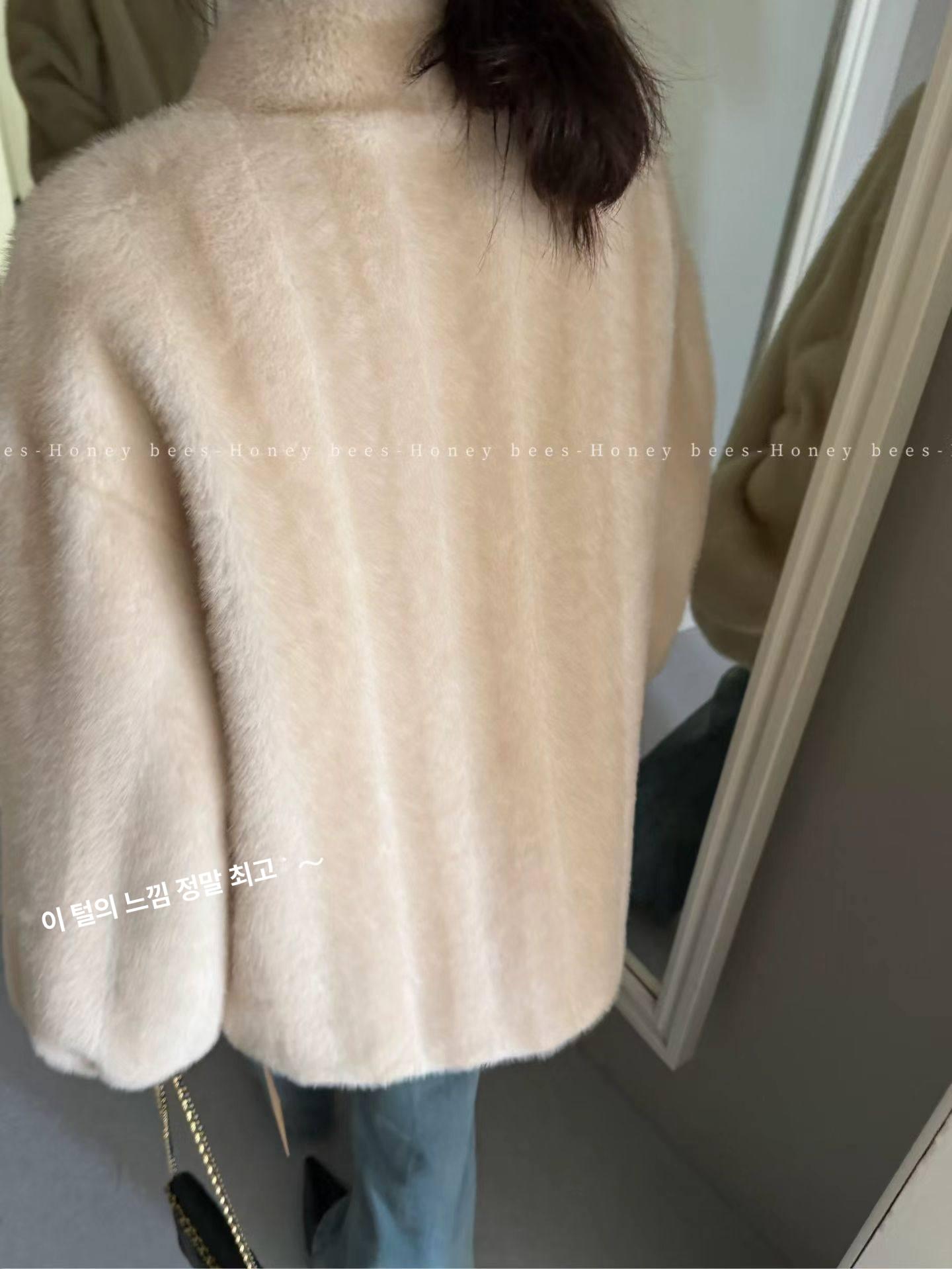 진짜 밍크모피 자켓 Y805 고급 가죽 코트 클래식블랙 프리사이즈 - 상세 이미지 2