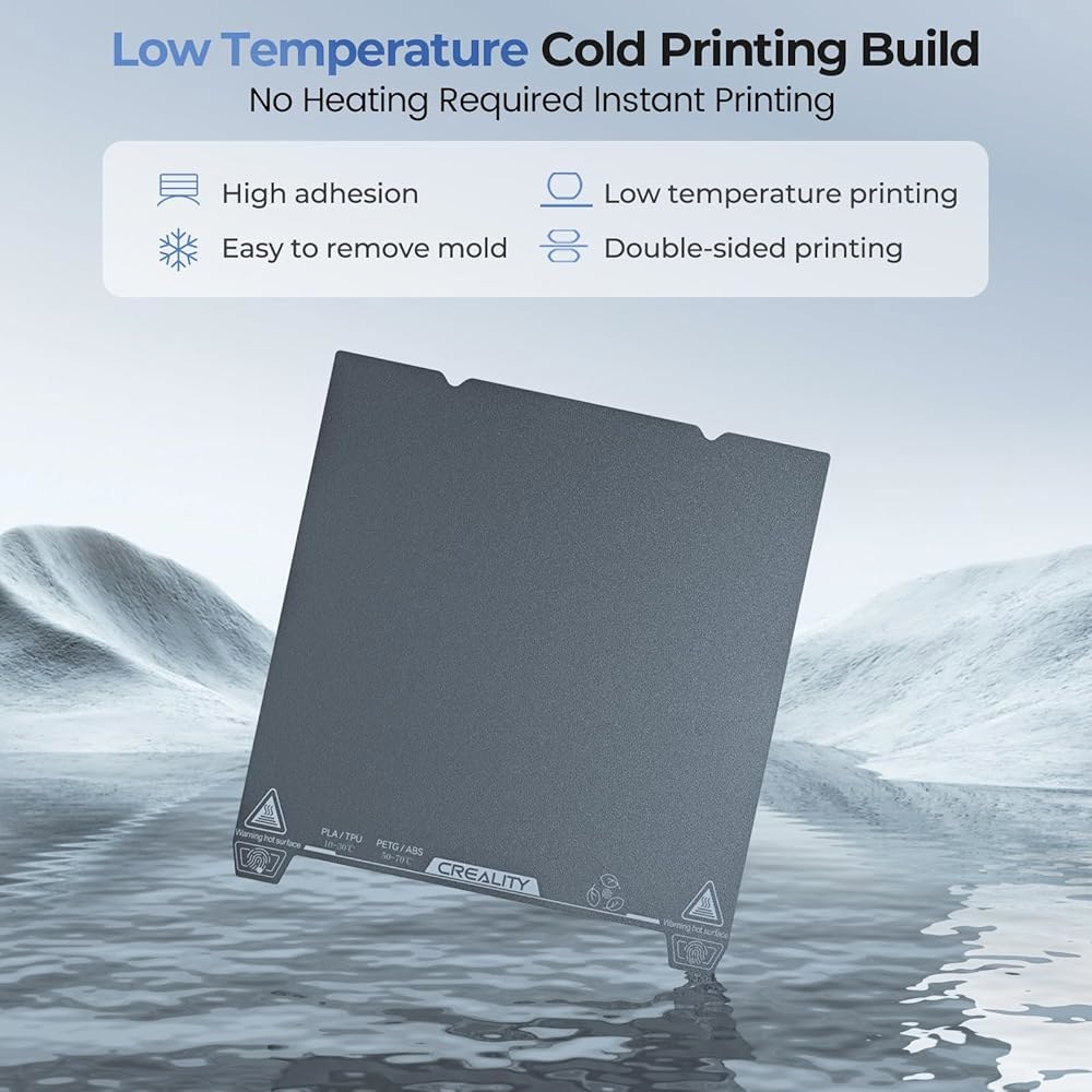 크리알리티 공식 저온 빌드 플레이트, 235x235mm 양면 콜드 3D 프린터 침대 플랫폼 - 엔더 3 V3 SE KE / K1 CR-10 S1 Pro V2 Neo - 상세 이미지 3