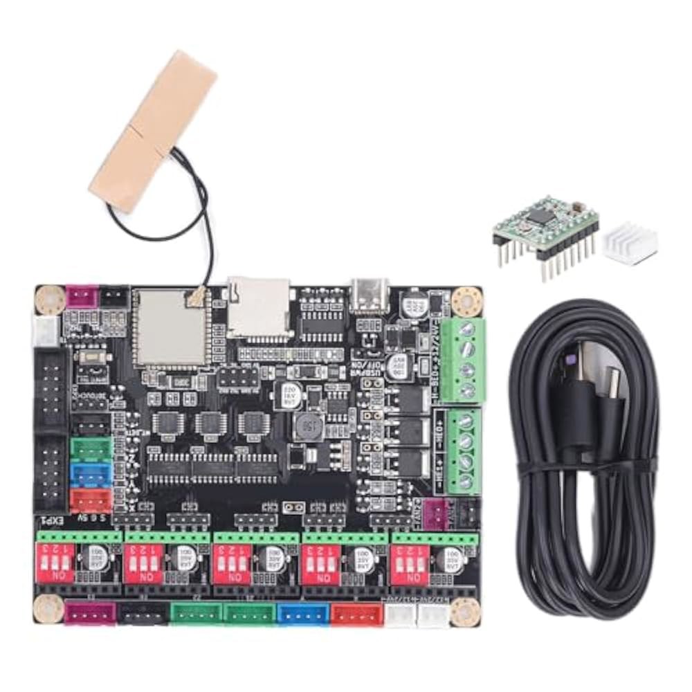 MKS ESP32 3D 프린터 마더보드 컨트롤 보드, 32비트 MCU 240MHz, 5개의 A4988 스테퍼 모터 드라이버, DC 12-24V, 800만 플래시 메모리, USB - 상세 이미지 3