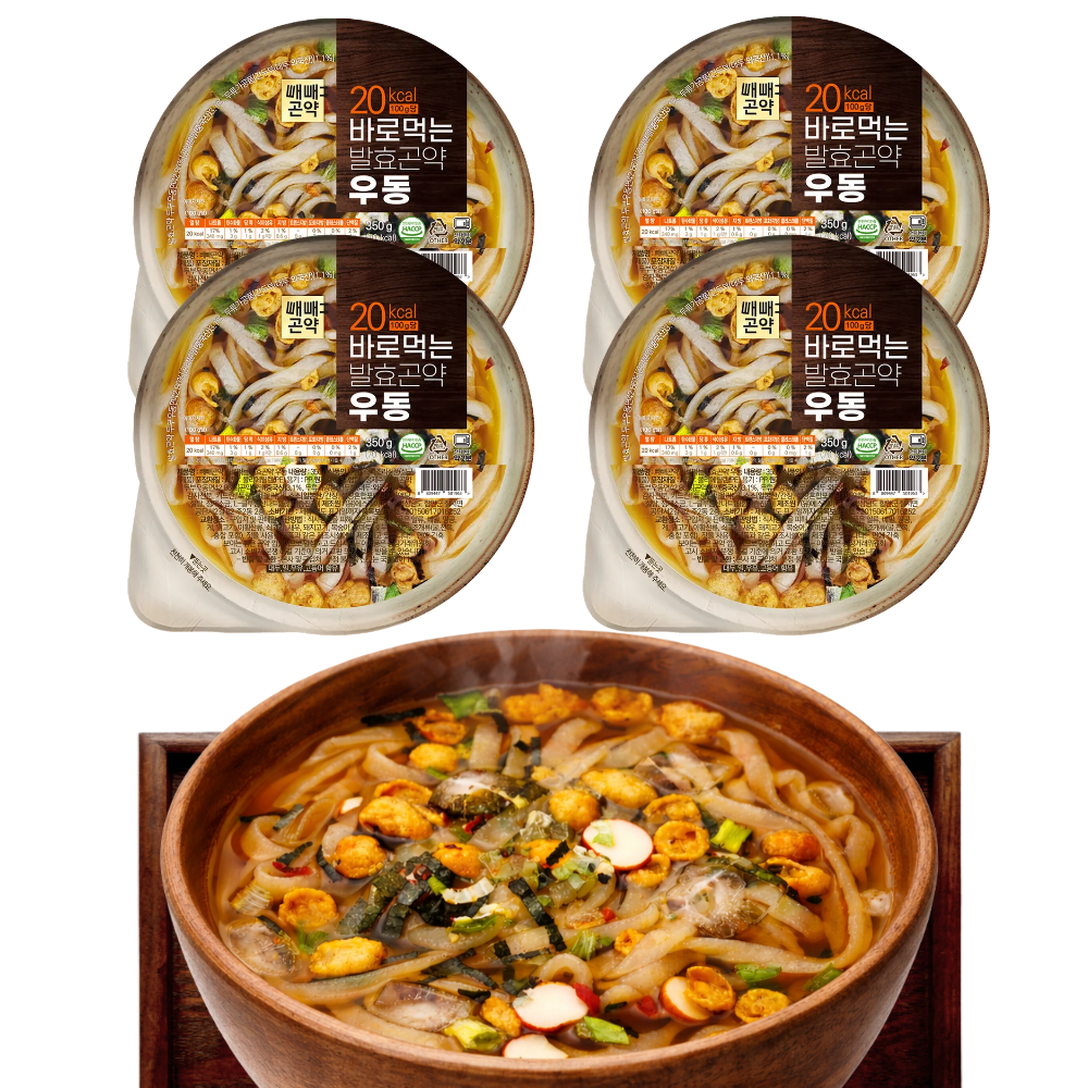 발효 곤약 우동 저칼로리 칼로리낮은 두부 우동면 바로먹는 350g, 4개 - 상품 이미지