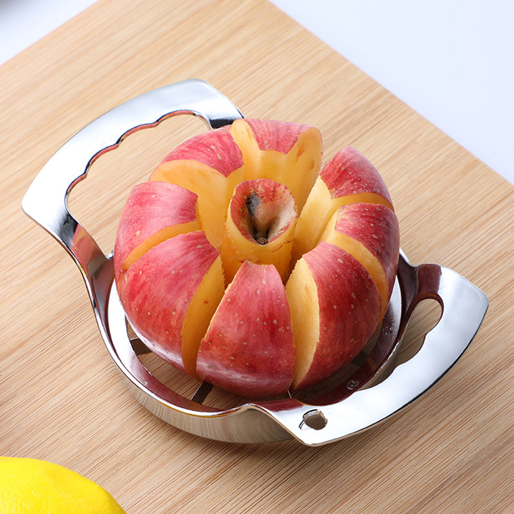 한번에 8조각 과일 슬라이서 사과 커터기 (9 cm) 절단기 자르기 사과씨 제거커티기 - 메인 이미지