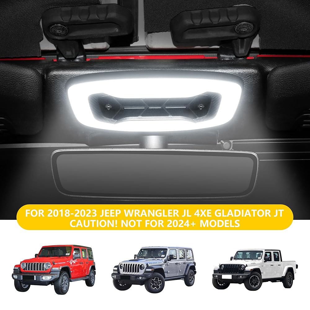 RERPRO LED 내부 돔 조명 2018-2023 오버헤드 램프, 독서 글래디에이터 지붕 앞좌석 137 천장 4XE 화이트 JT 지도 랭글러 JL 11300K 조명, 지프 액세서 - 상세 이미지 2
