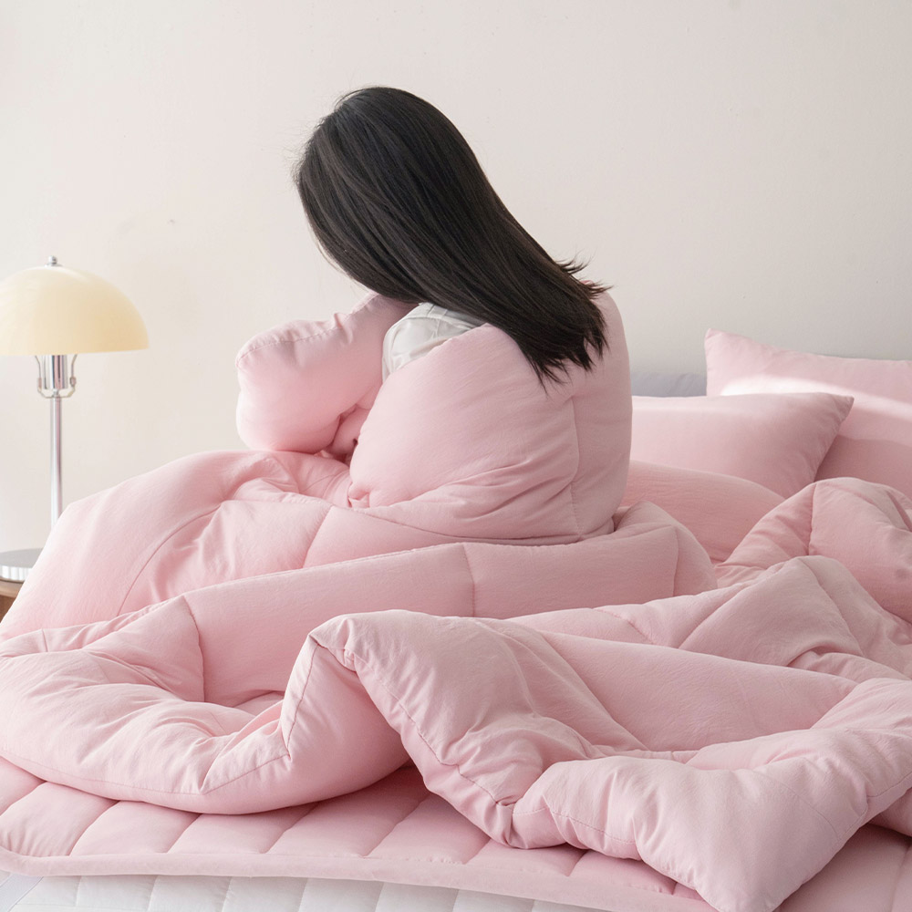 오코텍스 비건 사계절 8컬러 먼지없는 항균 이불세트 SS (패드+이불+베게커버)