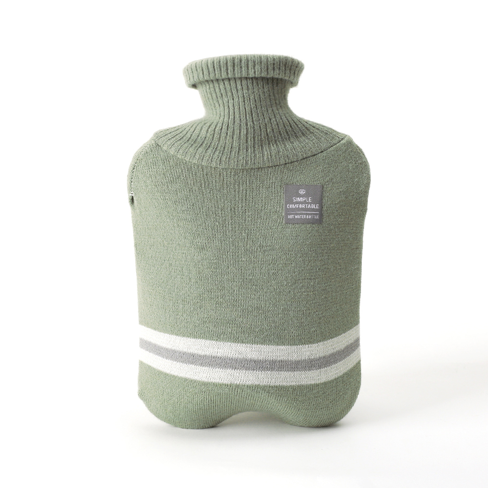 핫라인 보온 물주머니 온수팩 1.7L (그린) 찜질 보온팩 고무핫팩 찜질팩 커버 - 상품 이미지