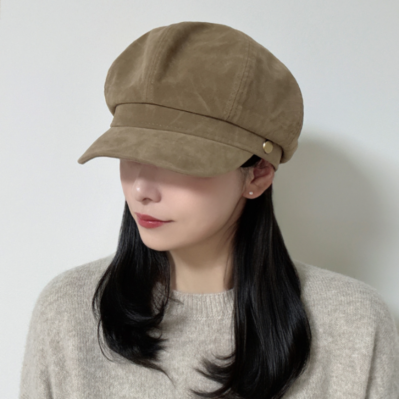메릴리 스웨이드 금장버튼 헌팅캡 - 상세 이미지 3