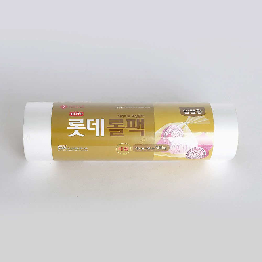 이라이프 알뜰형 비닐 위생롤백 500 매입 대형 30x 40 cm 위생백 위생팩 클린백 - 상품 이미지