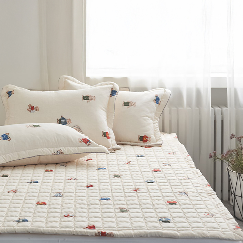 국내생산 사계절 먼지없는 기숙사 어린이 이불세트 SS (패드+이불+베게커버)