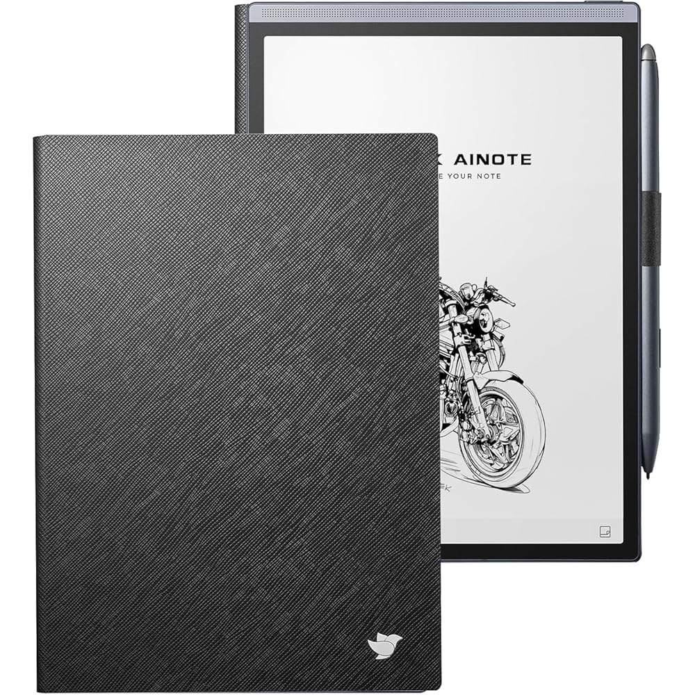 iFLYTEK 8.2 아이노테 에어 2 노트 필기 E-잉크 태블릿용 검은색 보호 폴리오 케이스(블랙 케이스) - 상품 이미지