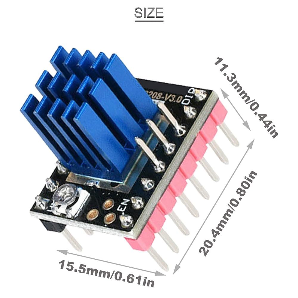 DKARDU 6개 TMC2208 V3.0 스테퍼 모터 드라이버 모듈 UART 모드 음소거 드라이버(BTT 옥토퍼스 SKR V1.4 터보 만타 M4P / 8P 3D 프린터 마더보드용 - 상세 이미지 3