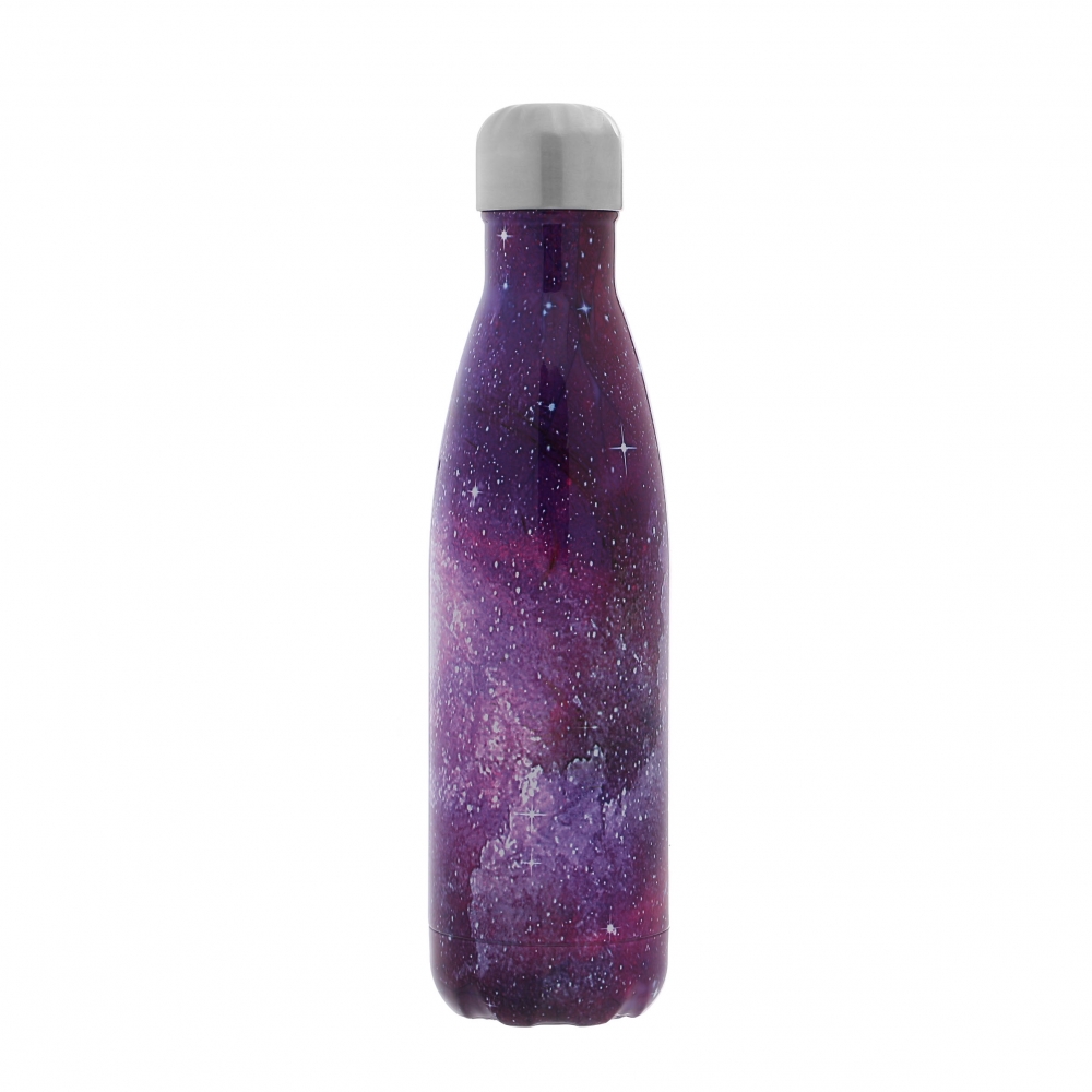 스텔라 갤럭시 보온병 물병 (500 ml) (퍼플) 휴대 보냉 원터치 보온보 냉병 - 상품 이미지