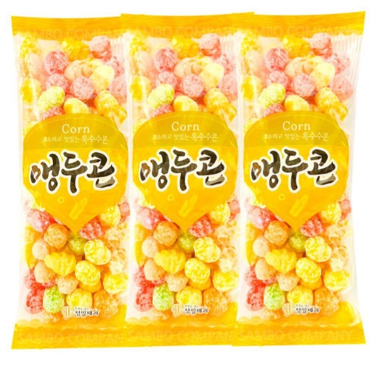 옥수수 앵두콘 뻥튀기 옛날과자 3개 - 메인 이미지