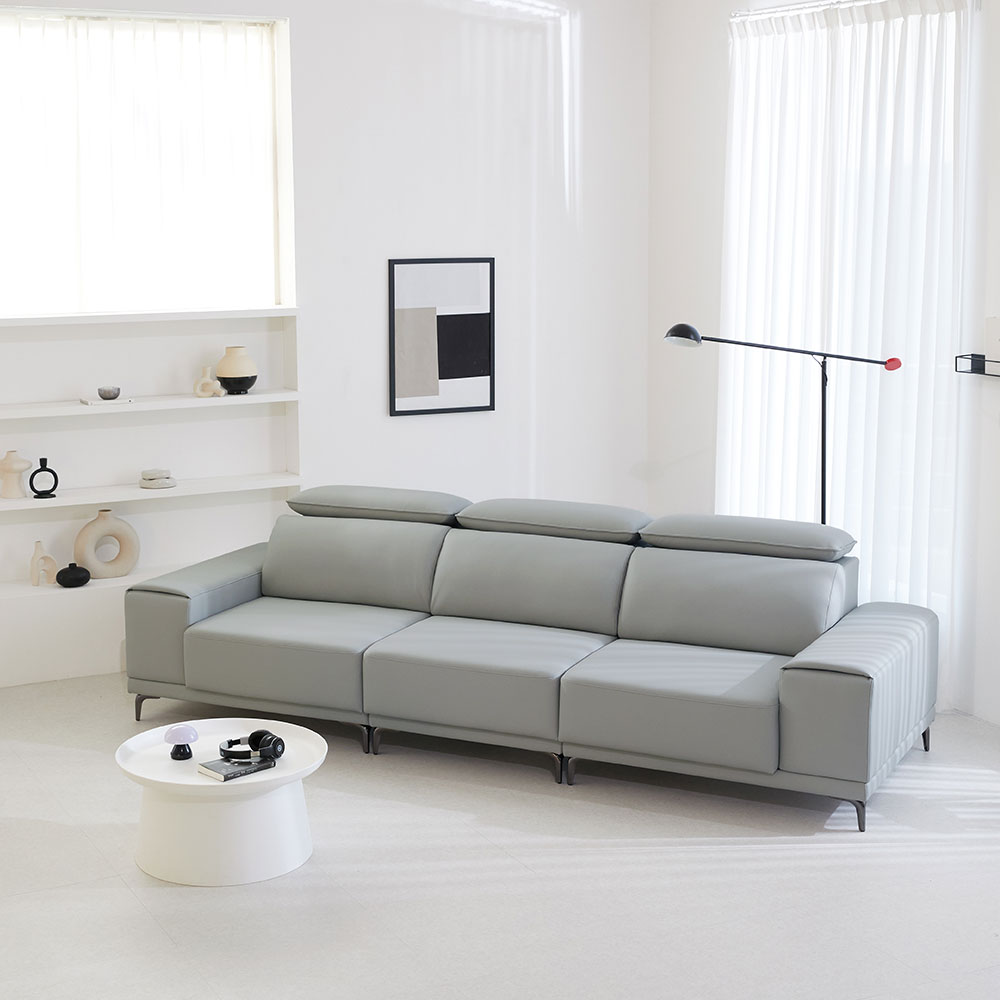 모던홈즈 모디 천연가죽 슬라이딩 모션 리클라이너 4인 소파