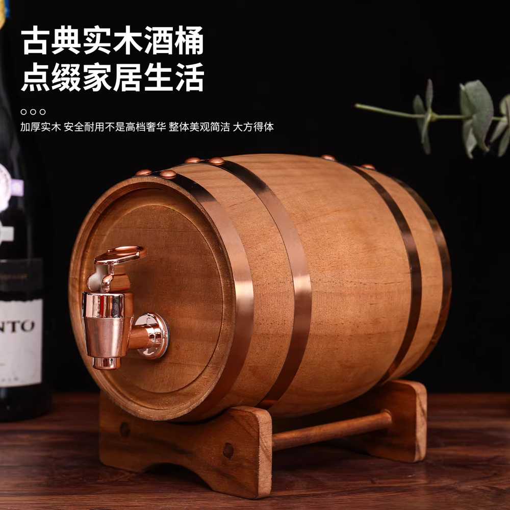 숙성 오크통 보관통 발효 밀폐보관 양주 용기 나무 750ml - 상세 이미지 5