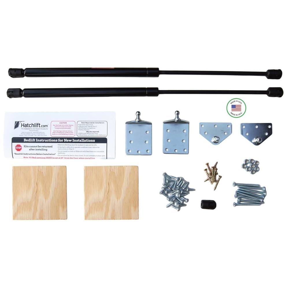 Hatchlift Products RV 베드리프트 - 수납 스트럿 소형 매트리스, 상자용 61cm(24인치) 76.2cm(30인치), 공간 무거운 쇼크, 가스 트럭 캠퍼 리프트 - 상세 이미지 3