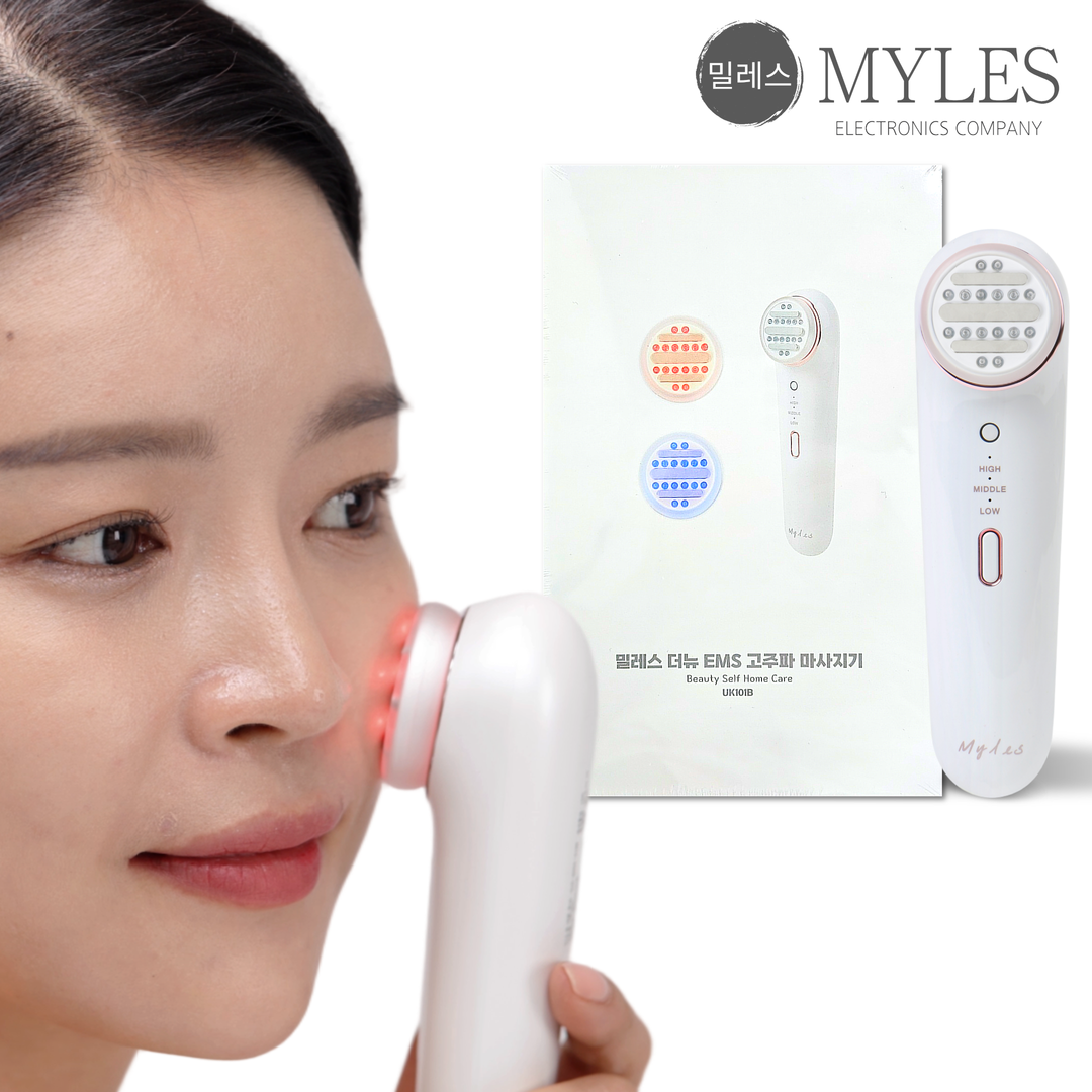 밀레스 듀얼샷 RF 고주파 EMS 저주파 얼굴 리프팅 마사지기 갈바닉 뷰티디바이스 - 상품 이미지