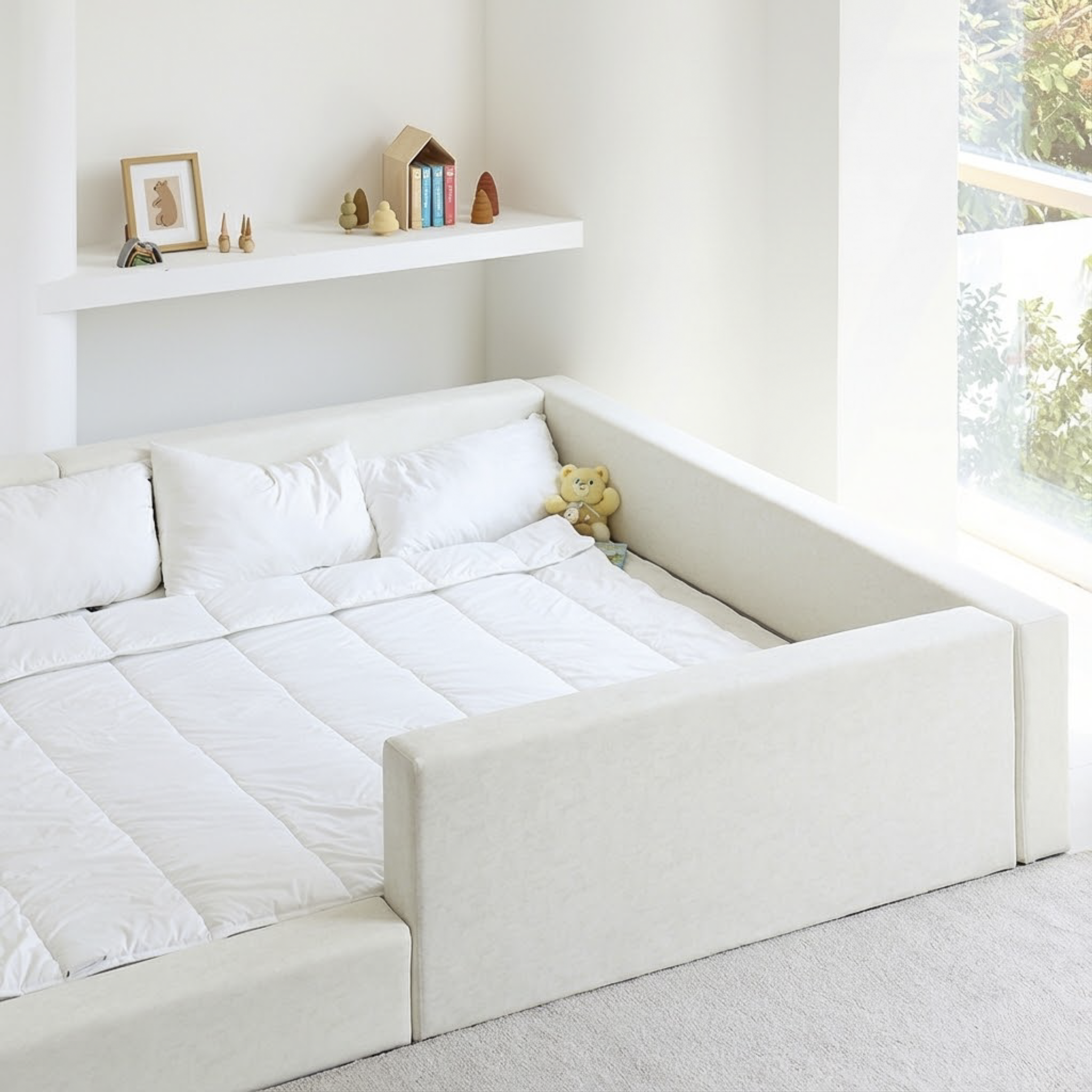 원목 저상형 침대 프레임 깔판 매트리스 받침대 침대받침 패밀리 접이식 깔판 소나무 미니싱글