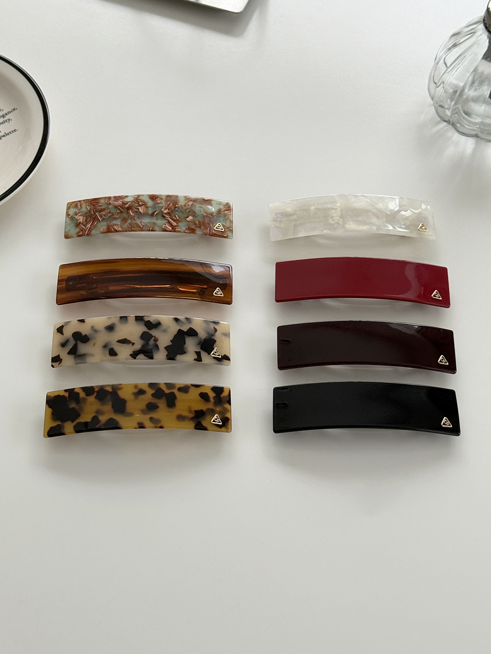 프랑스핀 사각반묶음집게핀 반머리 프랑스헤어핀 creationfrance barrette 이미지 2