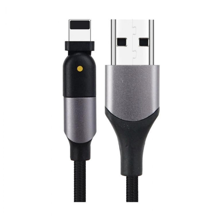 USB A타입 회전케이블 iOS핀 2M 180도 꺾임형 충전 데이터전송 - 상품 이미지