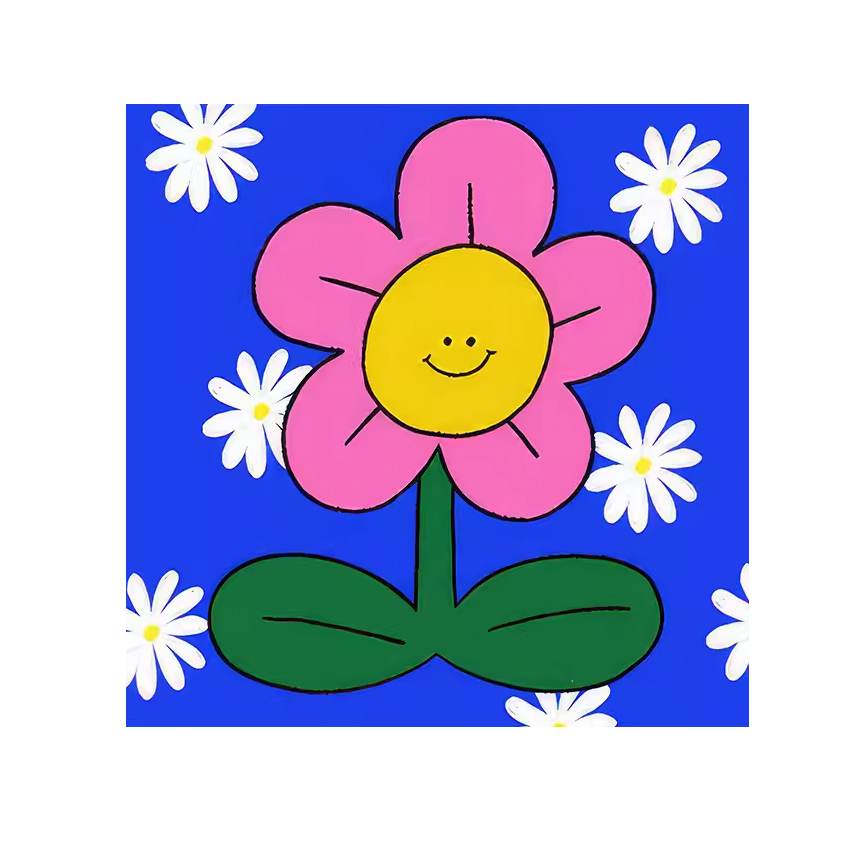 플로랄 캔버스 귀여운그림 캔버스 인테리어 액자 83cm - 상세 이미지 4
