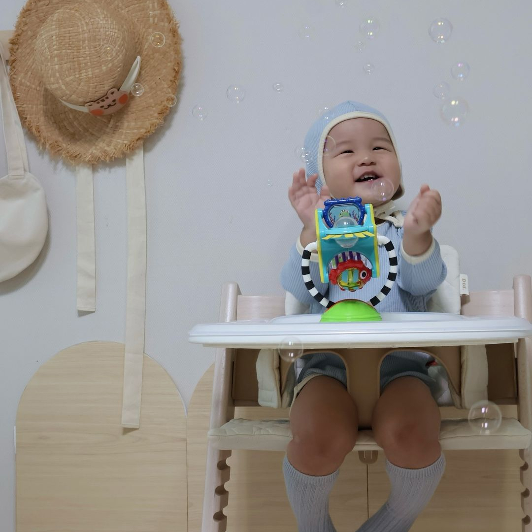 쎄씨 바다 친구 흡착 회전 딸랑이 백일 돌 장난감 신생아 아기 국민 선물 감각 놀이