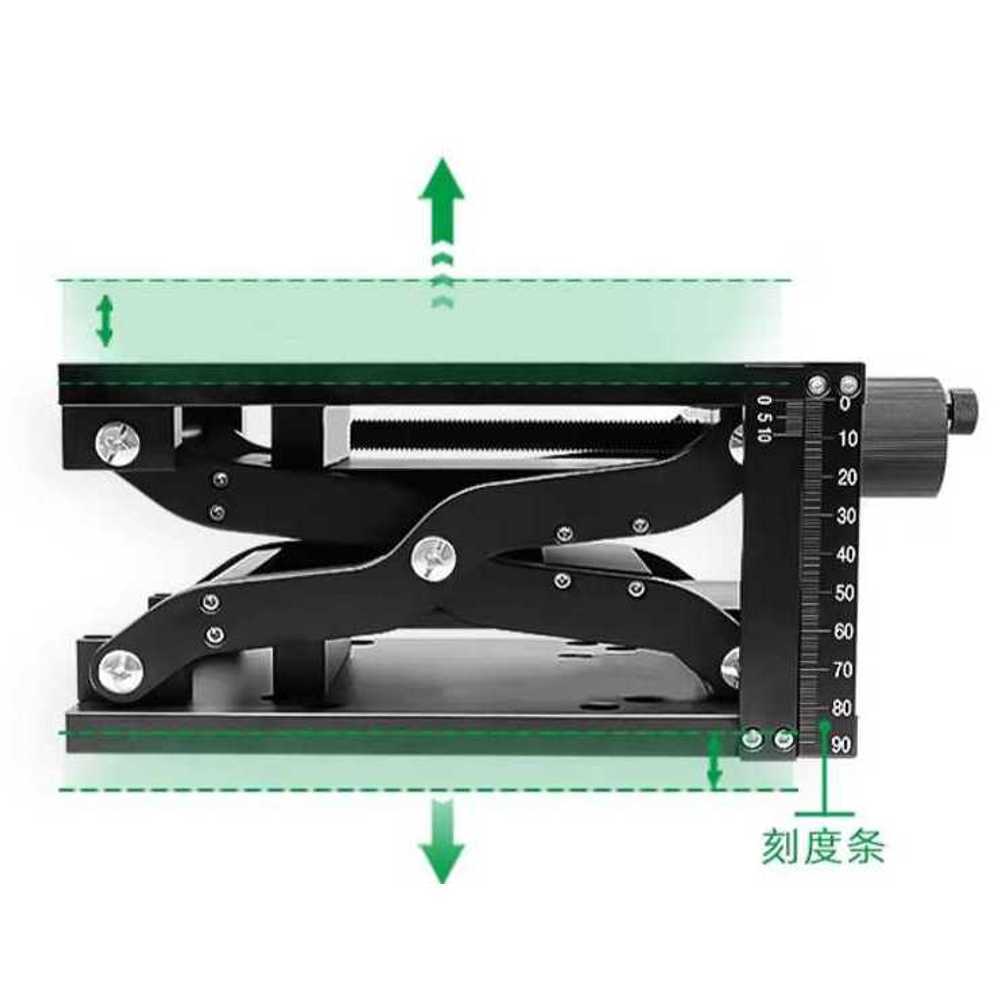 리프팅 장비 실험실 미니 수동 정밀 수평 작업대 HTZ210 눈금 포함 (110mm) - 상세 이미지 3