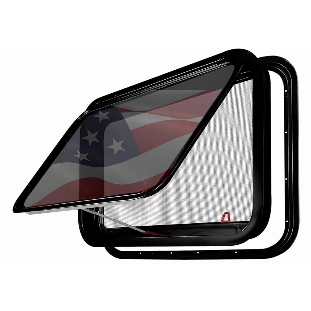 Aucuda 알루미늄 RV 비상 출구 50.8cm(30 DOT 단열) 화물, 스크린 4.4cm(1-3/4인치) 캠핑카, 설치, - 벽, 말 76.2cm 창문 유리, x 인증 20인 - 상품 이미지