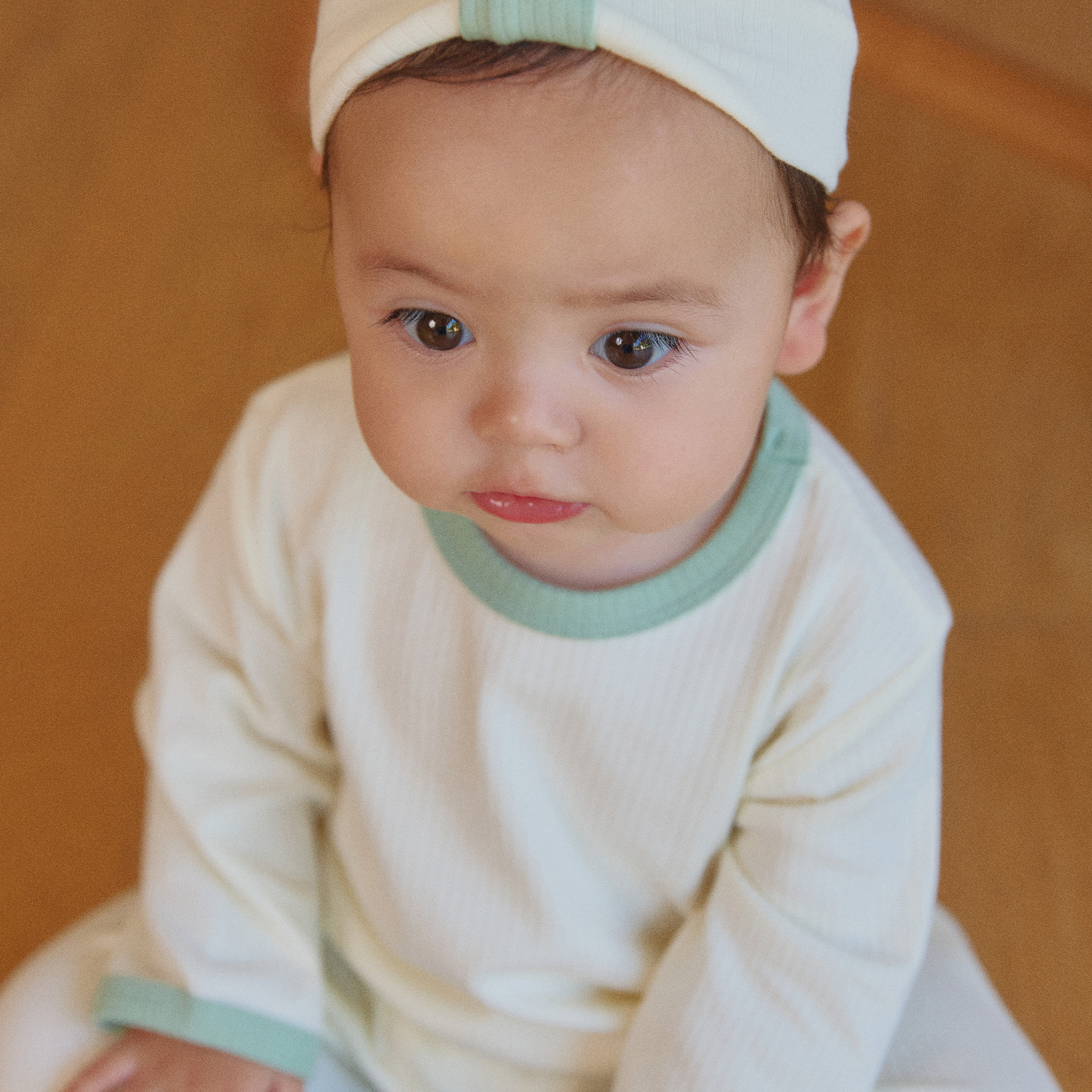 로라밤 텐션 모달 골지 바디슈트 아기 내복 50일 100일 돌 촬영 봄 가을 겨울