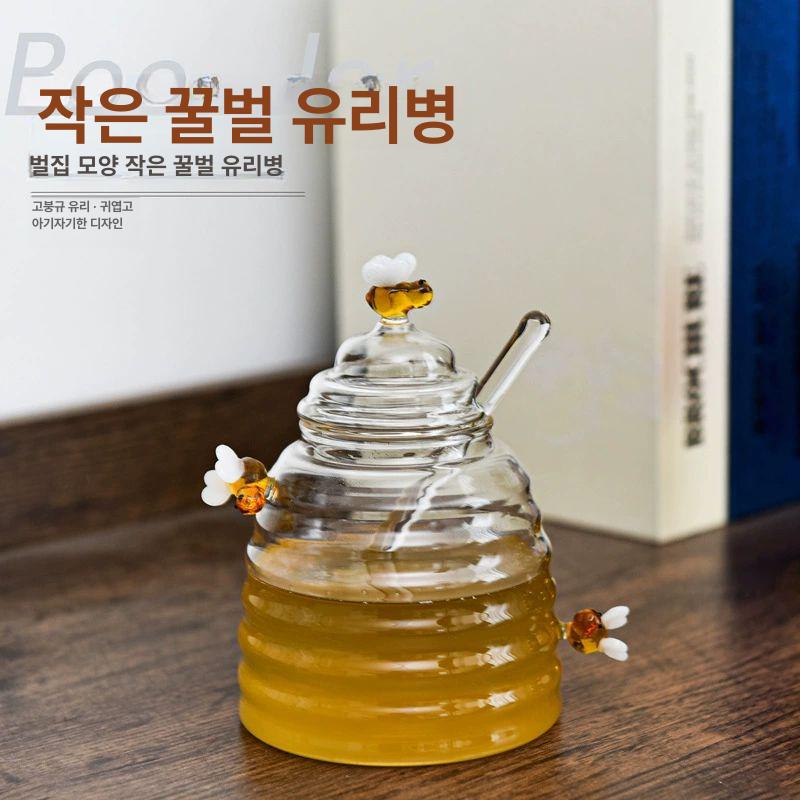 두꺼운 유리 과일잼 저장용기 믹싱봉 포함 벌 뚜껑 - 상세 이미지 2