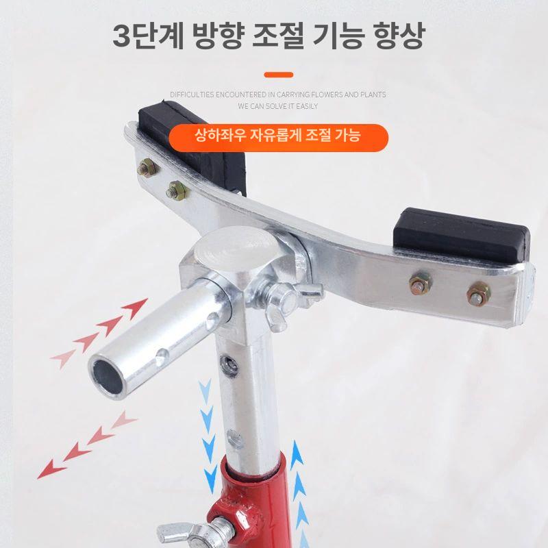 대형 화분 운반 수레 이동 손수레 화분배달 꽃집 카트 바퀴 250mm - 상세 이미지 3