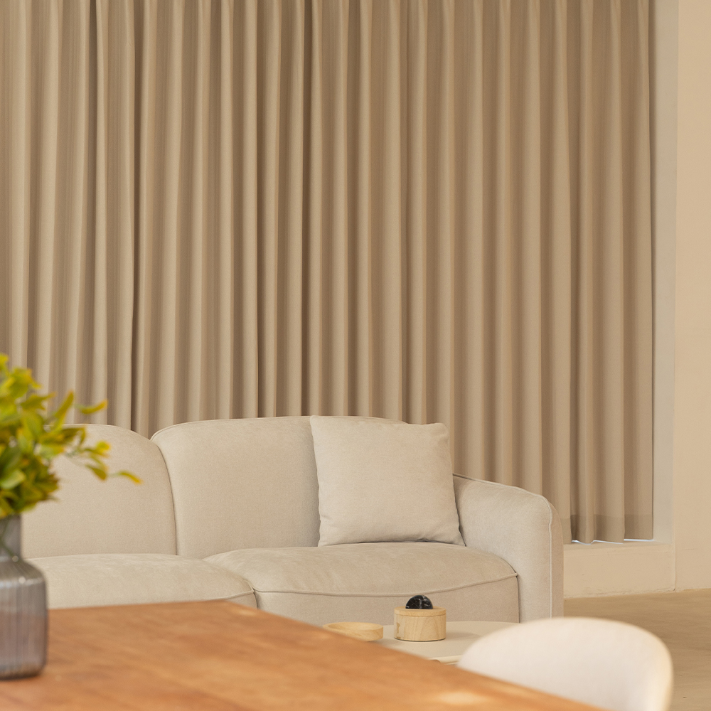 NEW 데일리 나비주름 형상기억 암막커튼 높이 250 cm 피치아이보리 외 5 Color