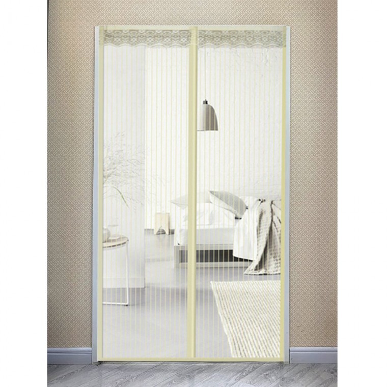 스트라이프 문 모기장90x210cm 베이지 - 상품 이미지