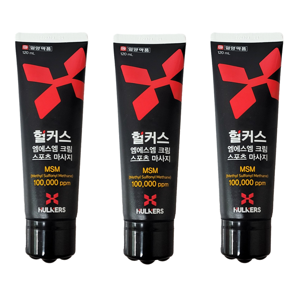 헐커스MSM 스포츠마사지 크림/아이스겔 열감, 120ml, 3개 - 상품 이미지