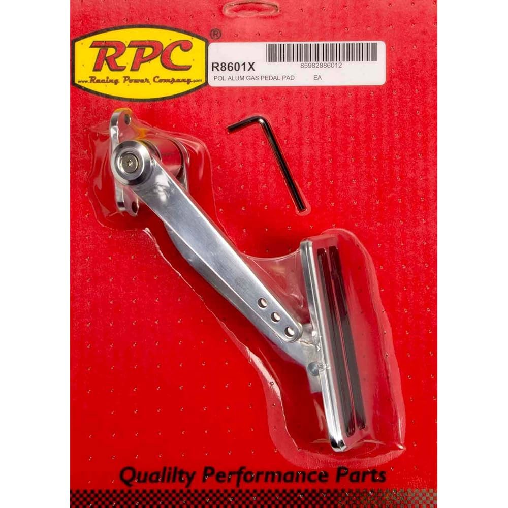 Racing Power Company R8601X 광택 가스 암 페달, 패드 포함 알루미늄 - 상품 이미지