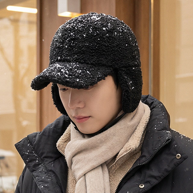 뽀글이모자 군밤 겨울 방한 털 대두 귀달이 귀도리 모자