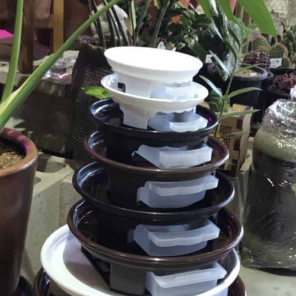 물받이받침 화분원형받침대 원형 소 내180외210mm 블랙 - 메인 이미지