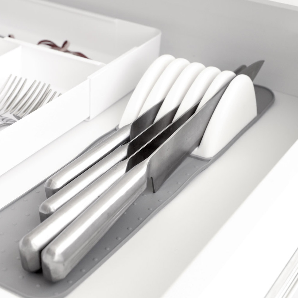 이우아여사 슬림핏 실리콘 칼꽂이 싱크대 칼블럭 칼집 거치대 주방 칼보관함 서랍 칼걸이 정리함 - 상세 이미지 3