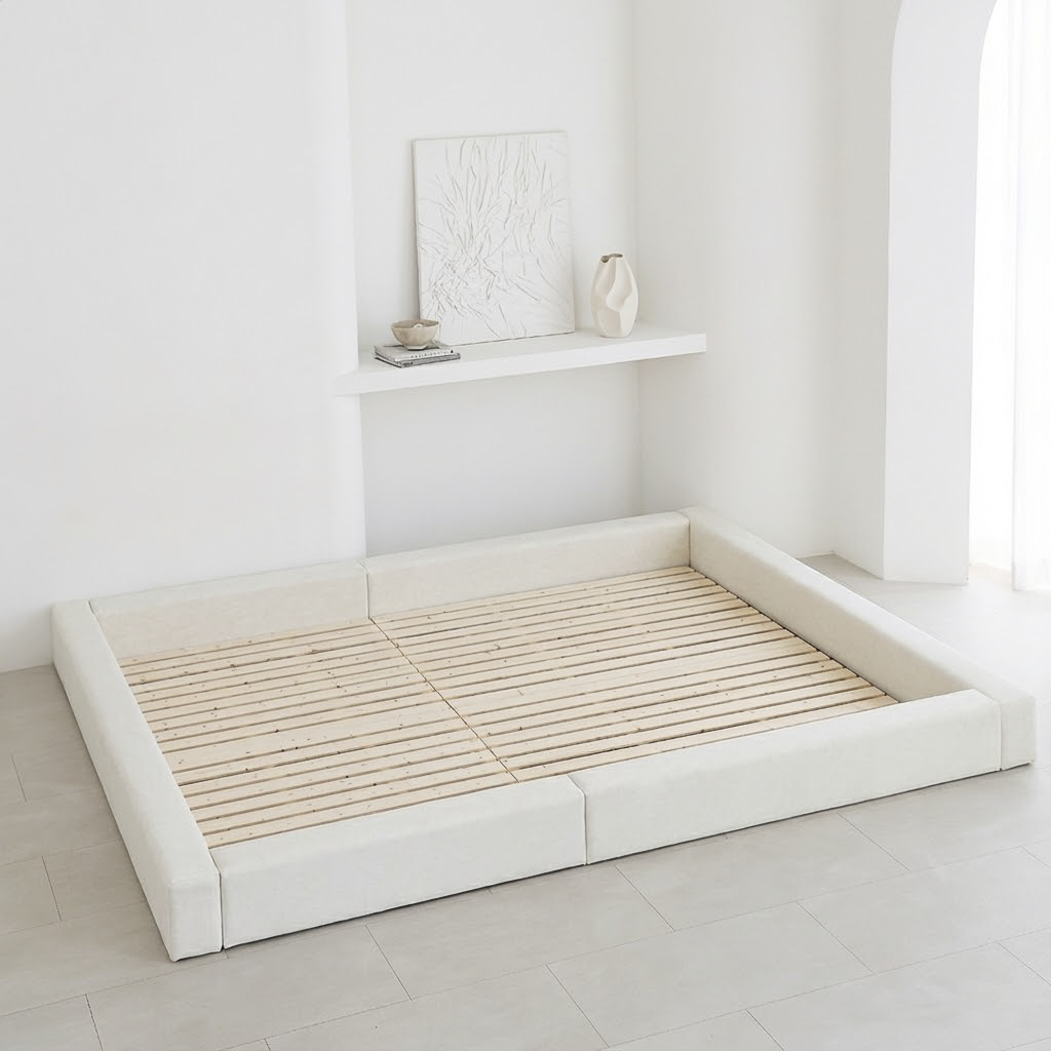 원목 저상형 침대 프레임 깔판 매트리스 받침대 침대받침 패밀리 접이식 깔판 소나무 미니싱글