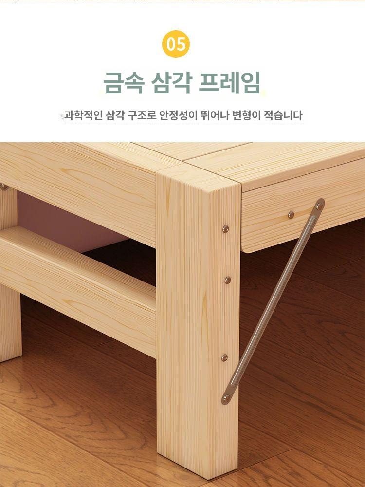 접이식 평상 마루 나무 침대 프레임 조립식 대나무 평면-접이식 180x30cm 프레임 구조 - 상세 이미지 5