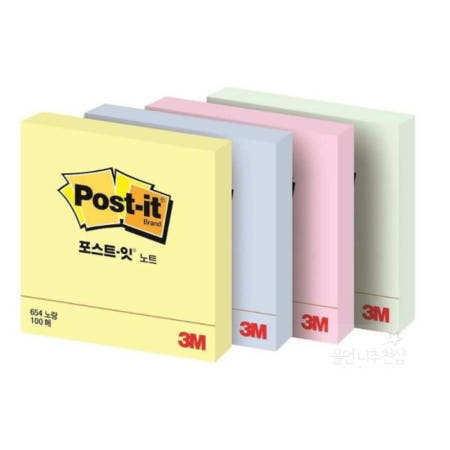 루미샵 3M 포스트잇 노트 애플민트 76x76mm 총 100장 1패드 떡메 다꾸용품 접착메모지 점착메모지 판촉물