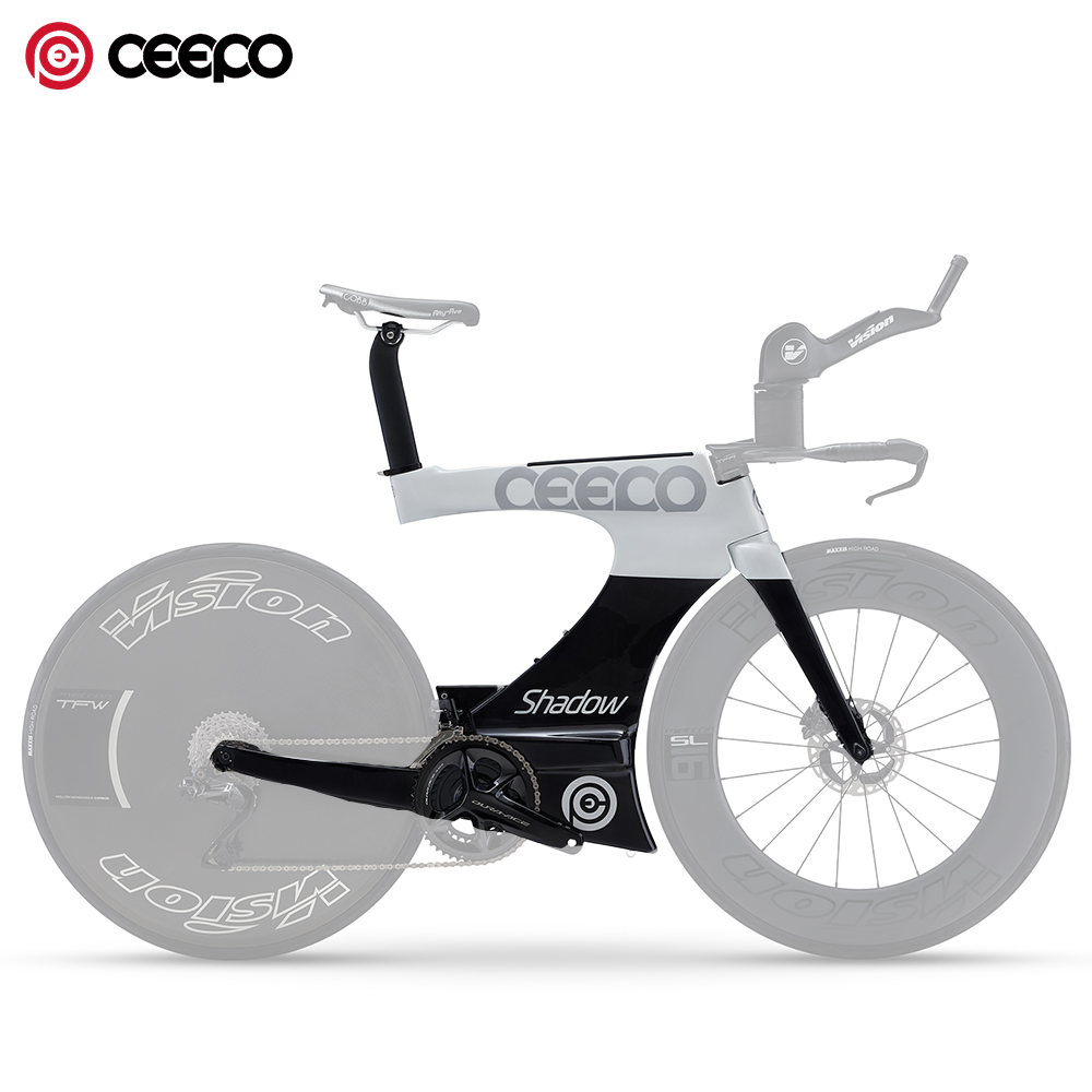 CEEPO 시포 쉐도우 트라이애슬론 철인 자전거 프레임셋 화이트블랙 - 상품 이미지