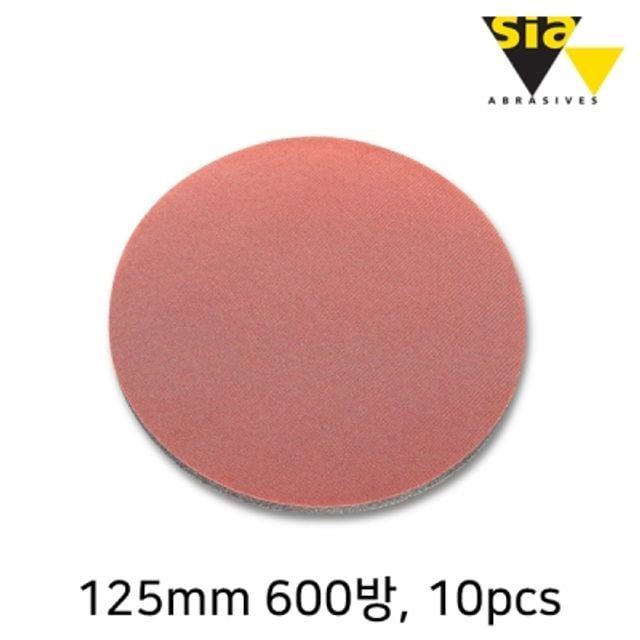 시아 7940 125mm 원형 무홀 샌딩페이퍼 600방(10개입/F03E001D9J) - 상품 이미지