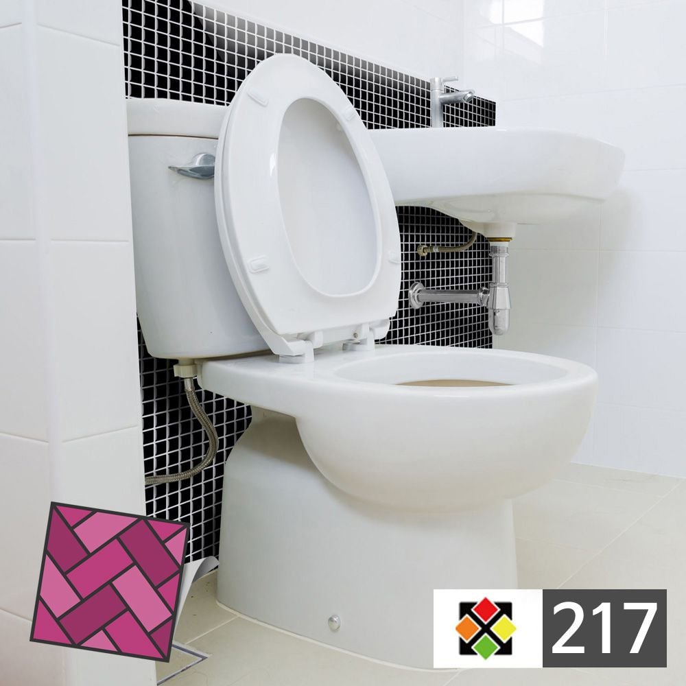 스티커타일 217 검정바둑판 시트지타일 벽지 - 상품 이미지
