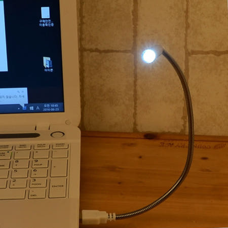 노트북 야간작업 밤샘 휘어지는 휴대용 USB 꽂이 LED 라이트