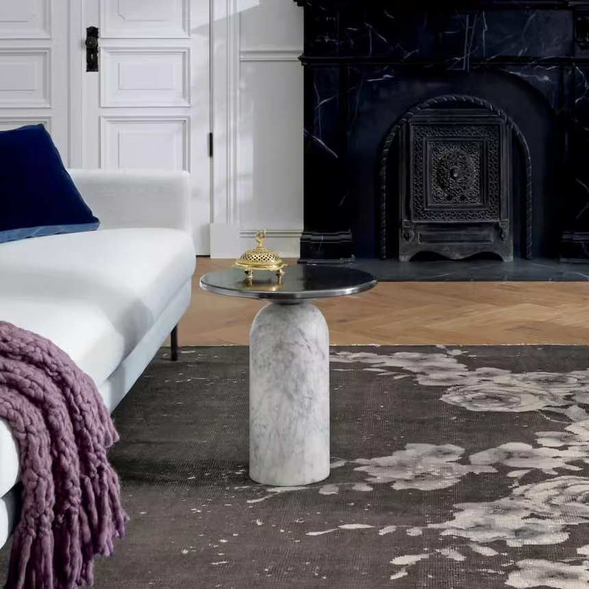 마블 컬럼 심플 대리석 사이드 테이블 모던 카페 거실 티 협탁