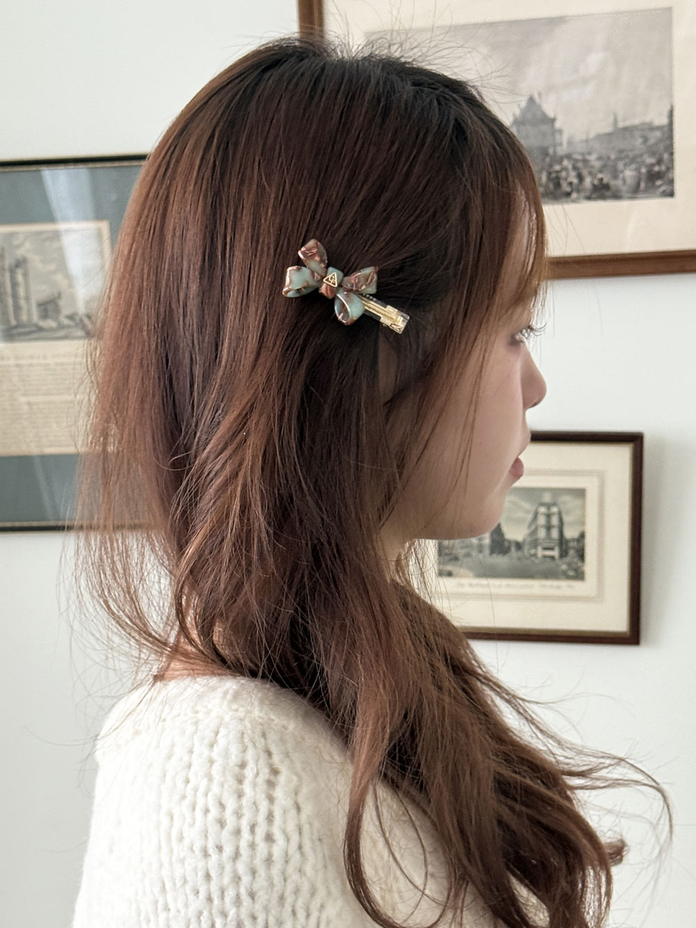 프랑스핀 골드참리본집게 앞머리핀 헤어악세사리 creationfrance 이미지 6