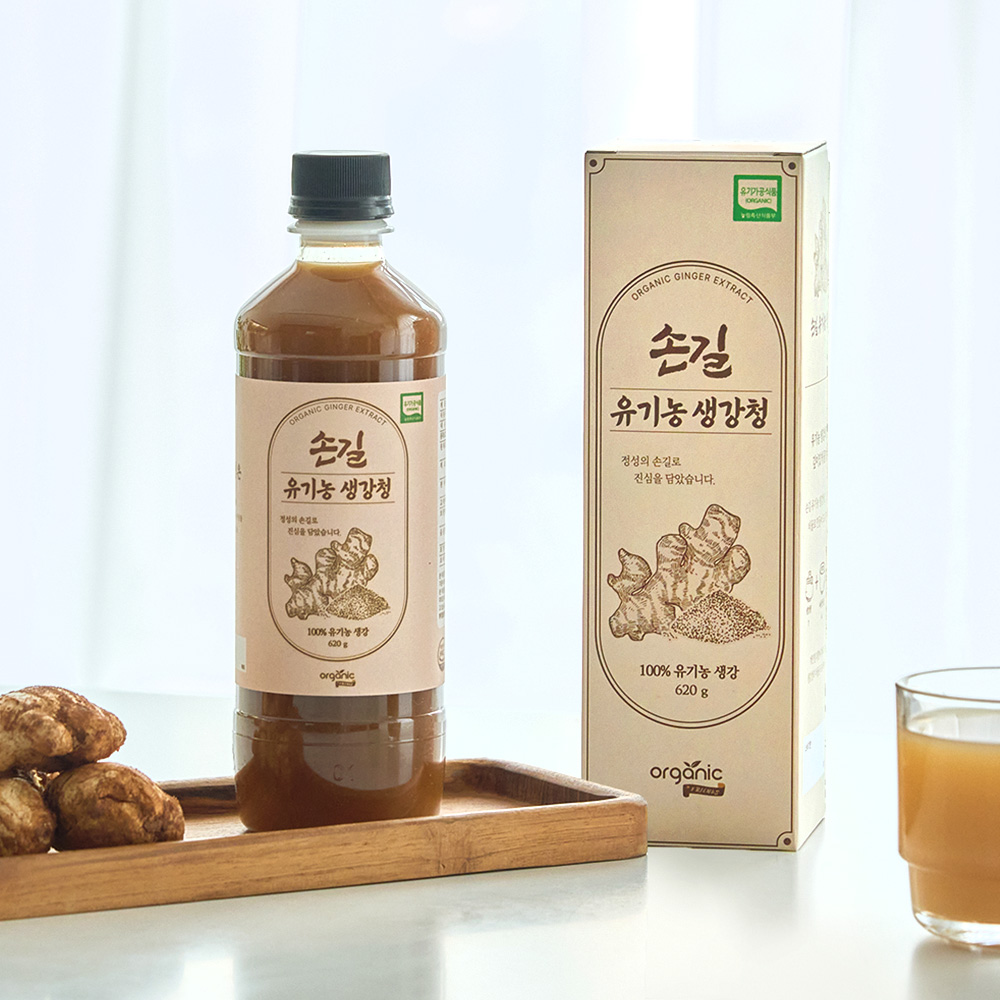 물 한방울 안들어간 유기농 국내산 생강청 생강차 수제청 620g, 1개 - 상품 이미지