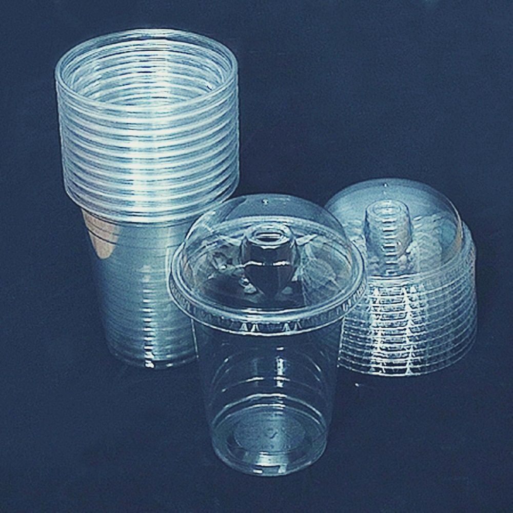 빨대 PET컵 350ml 60세트 테이크아웃 커피컵 - 상품 이미지