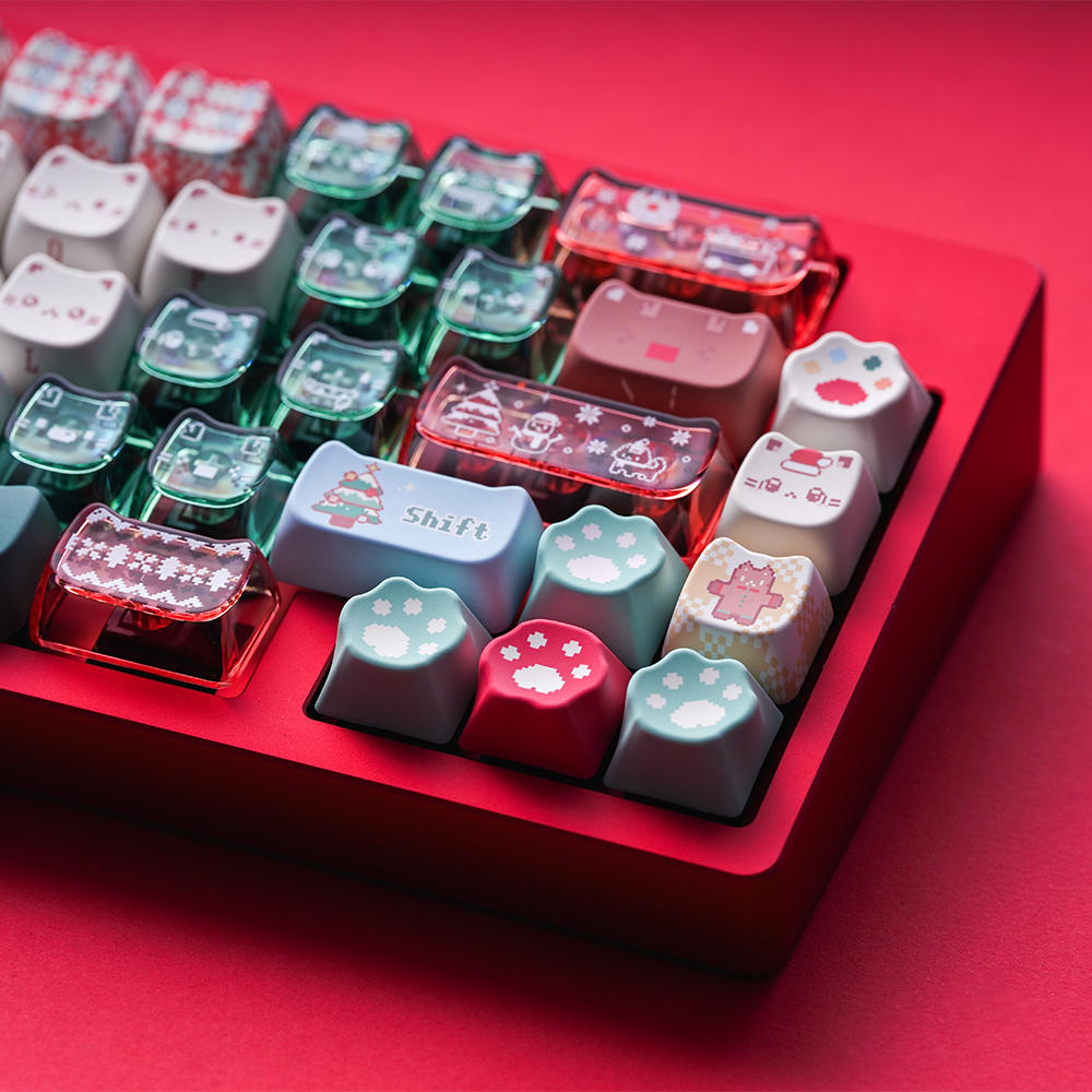 Soulcat 고함량 PBT 염료승화 + PC 키캡 169키 (쫑긋 고양이 크리스마스) 이미지 8