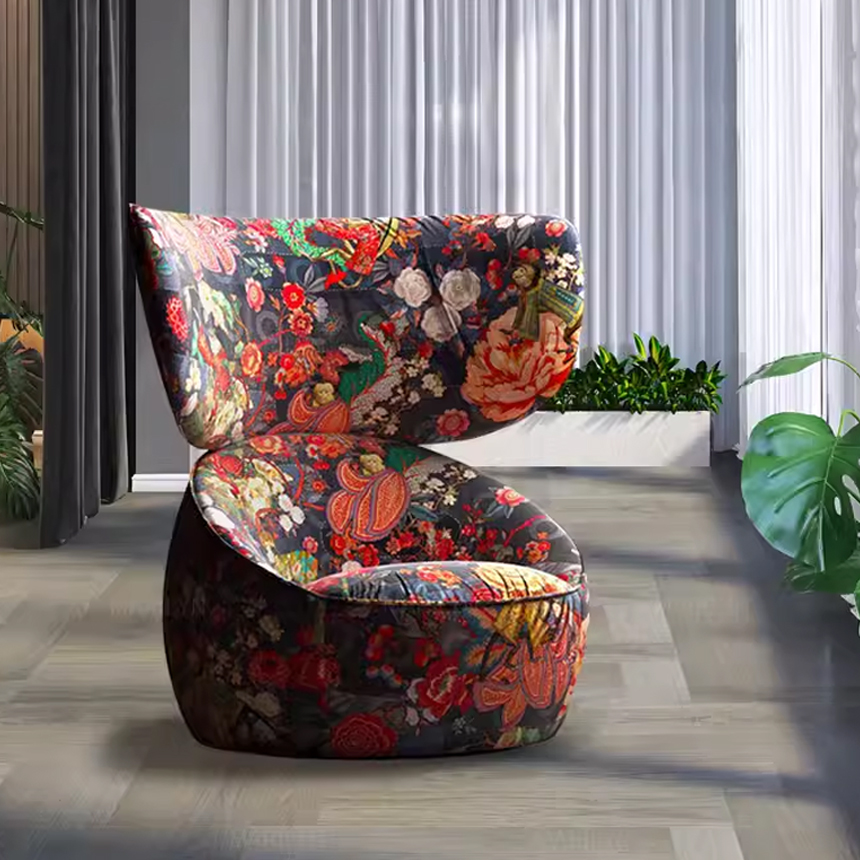 플로럴 판타지 빈백 인테리어 1인용 소파